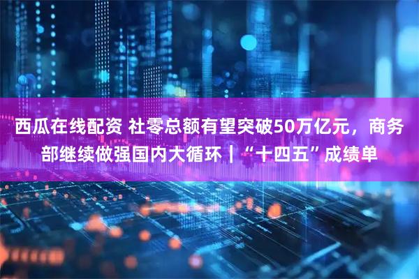 西瓜在线配资 社零总额有望突破50万亿元，商务部继续做强国内大循环｜“十四五”成绩单