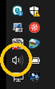 タスクバーのスピーカーアイコン